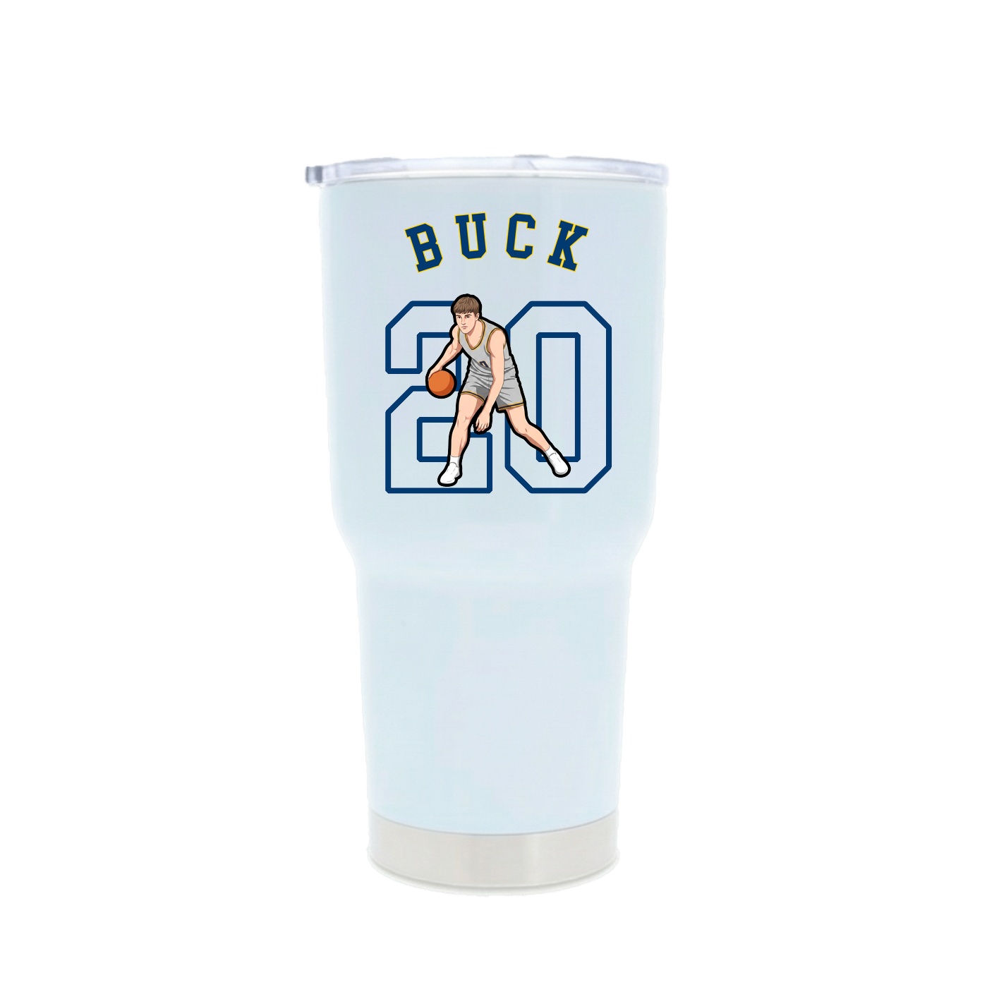 30oz Stainless Steel Tumbler — Shirsey Arch in White