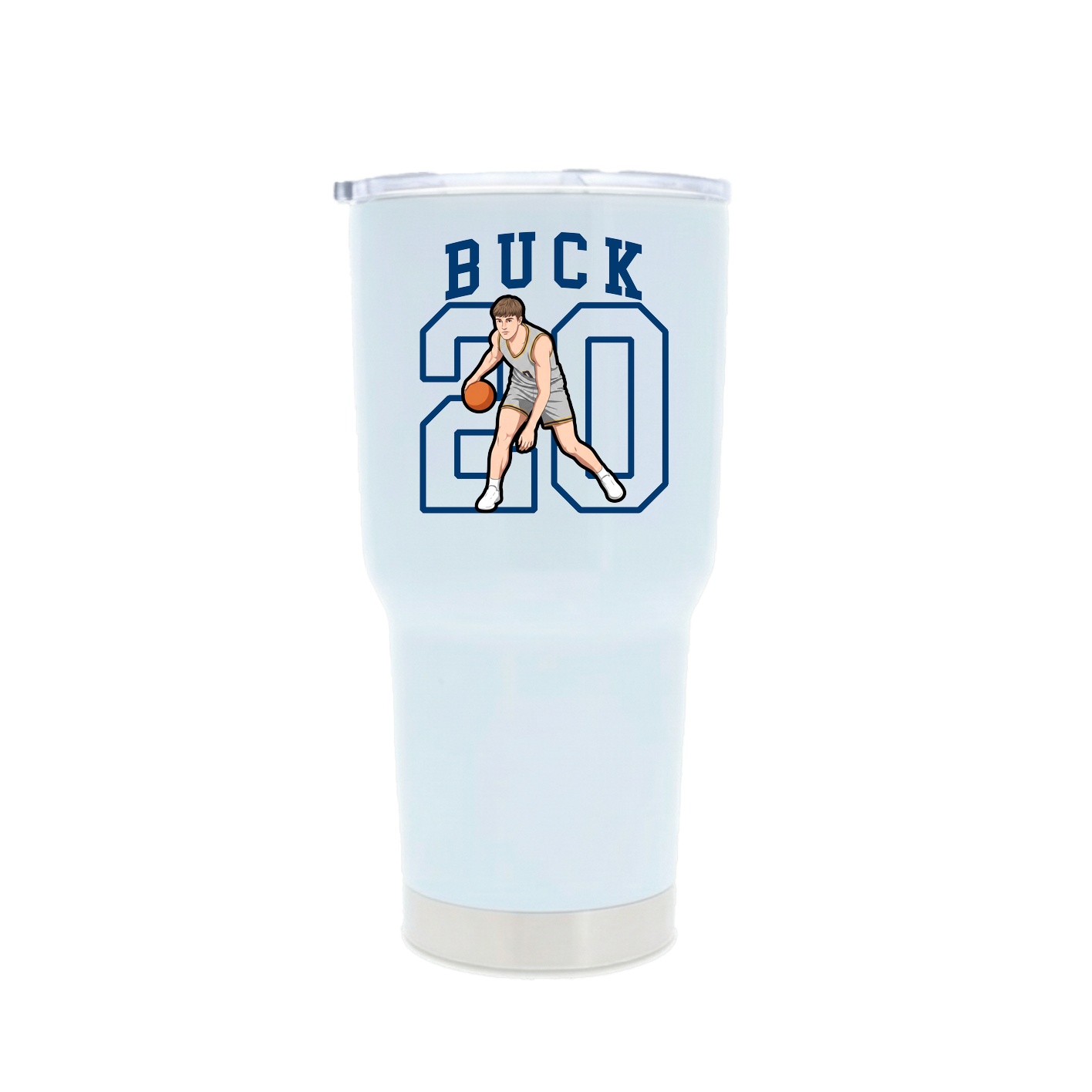 30oz Stainless Steel Tumbler — Shirsey in White