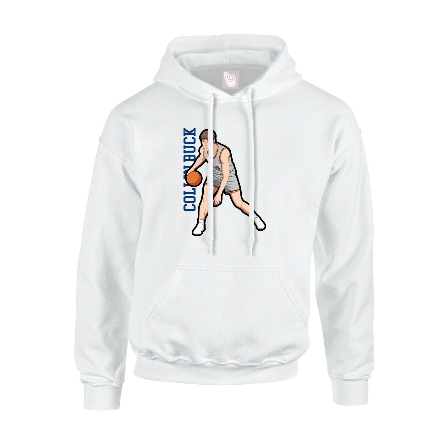 Hoodie — Name Vertical in White