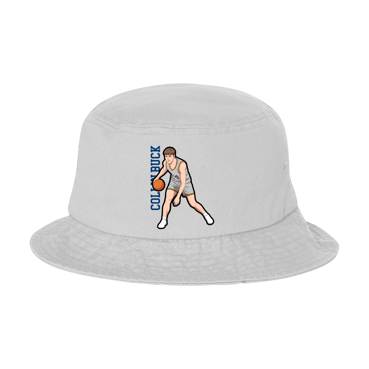 Bucket Cap — Name Vertical in White