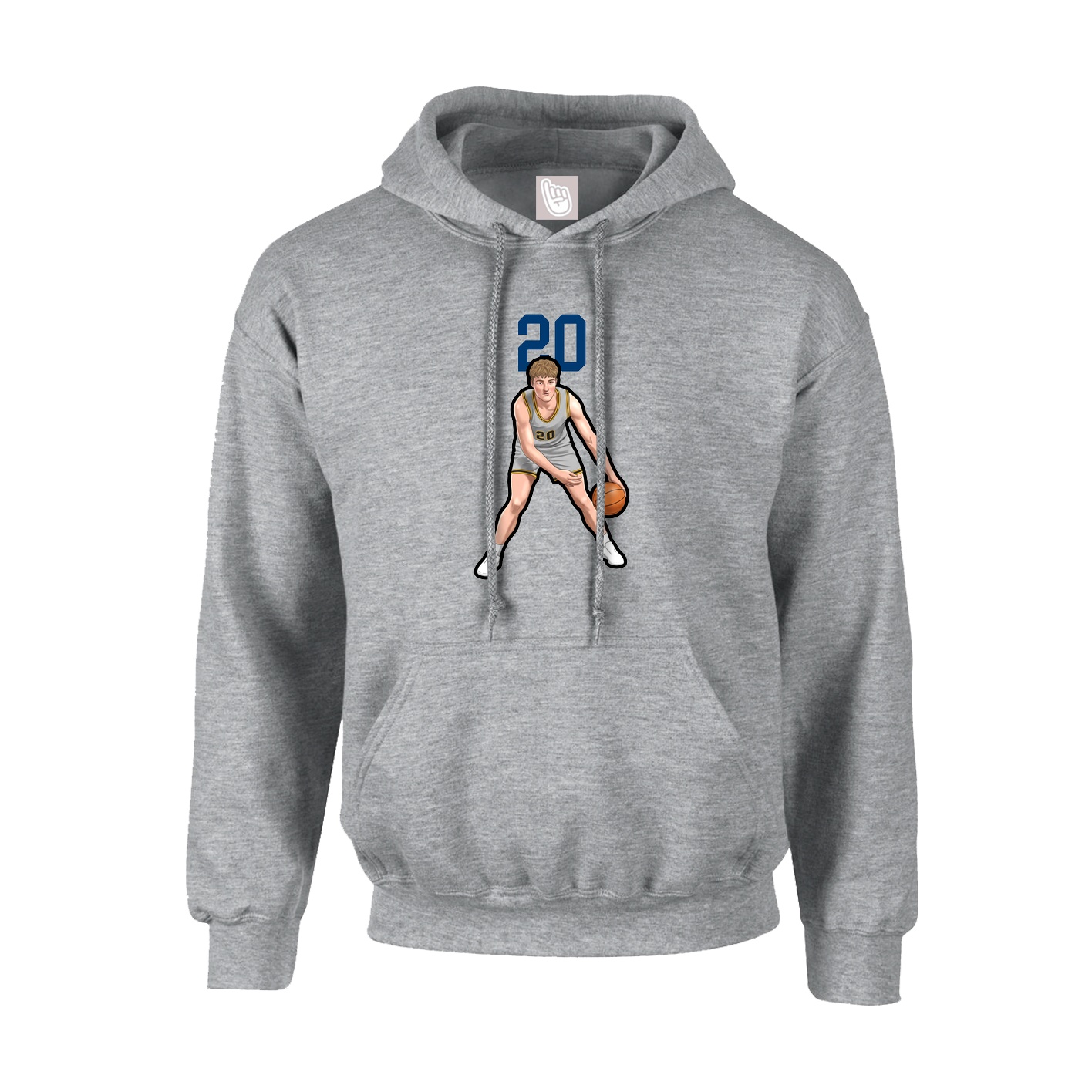 Hoodie — Number Top in Grey
