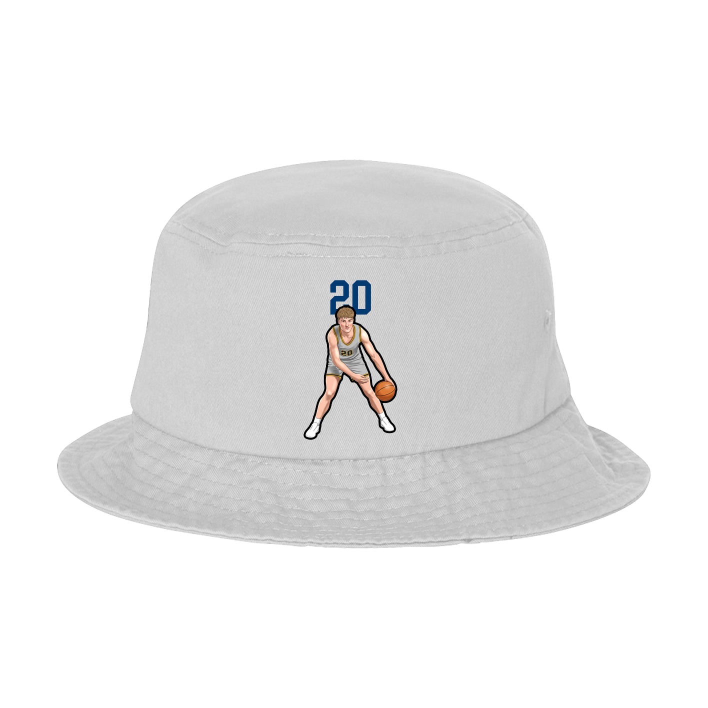 Bucket Cap — Number Top in White
