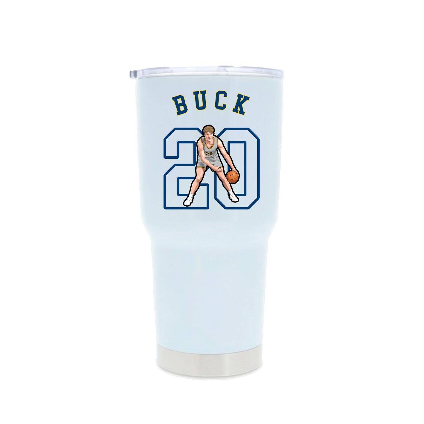 30oz Stainless Steel Tumbler — Shirsey Arch in White
