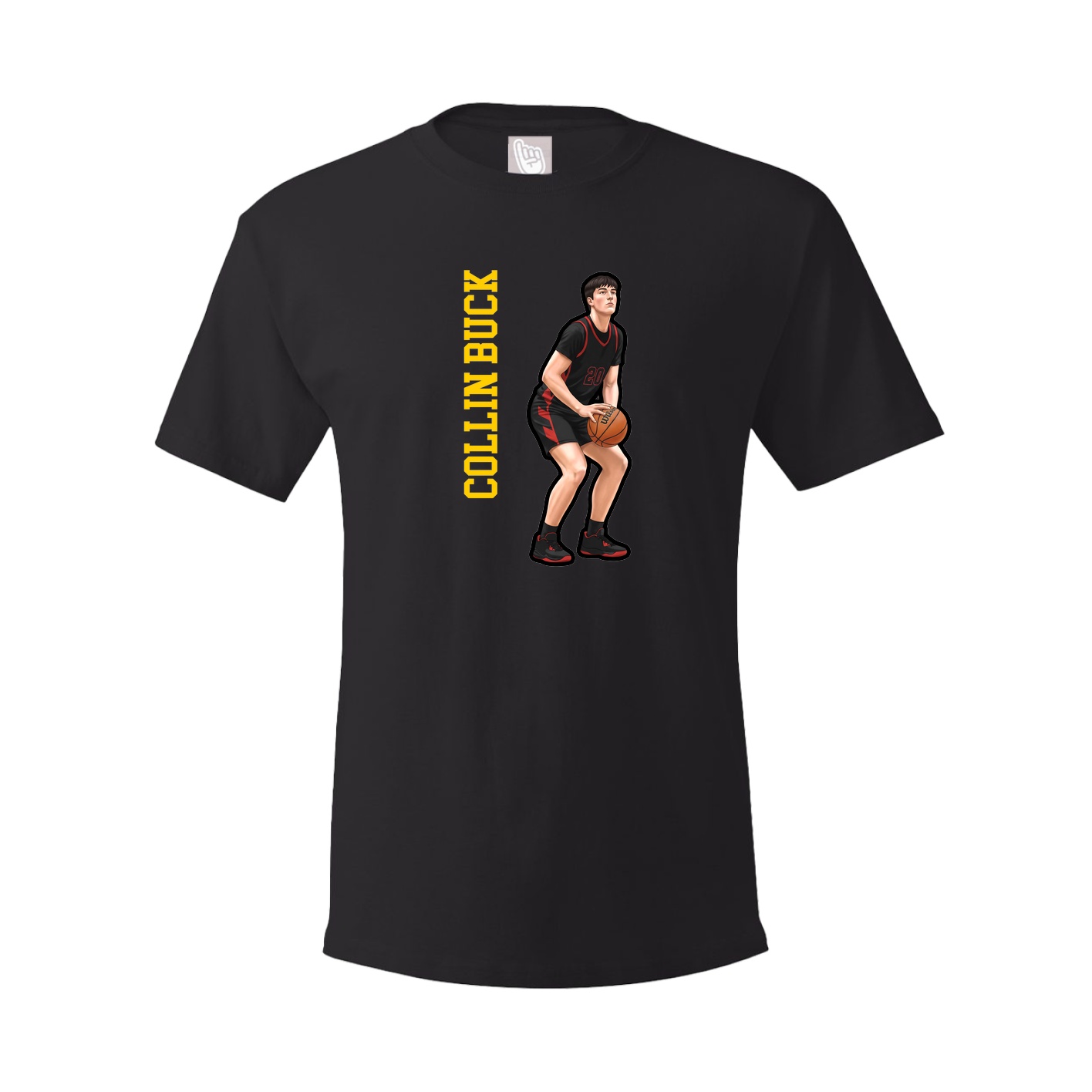 Tee — Name Vertical in Black