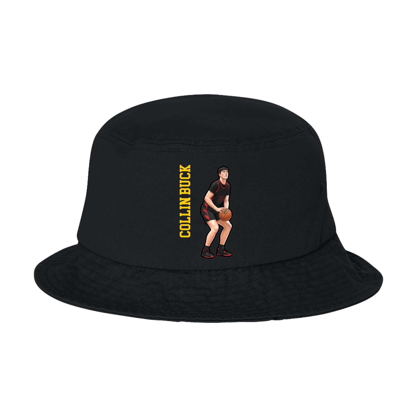 Bucket Cap — Name Vertical in Black