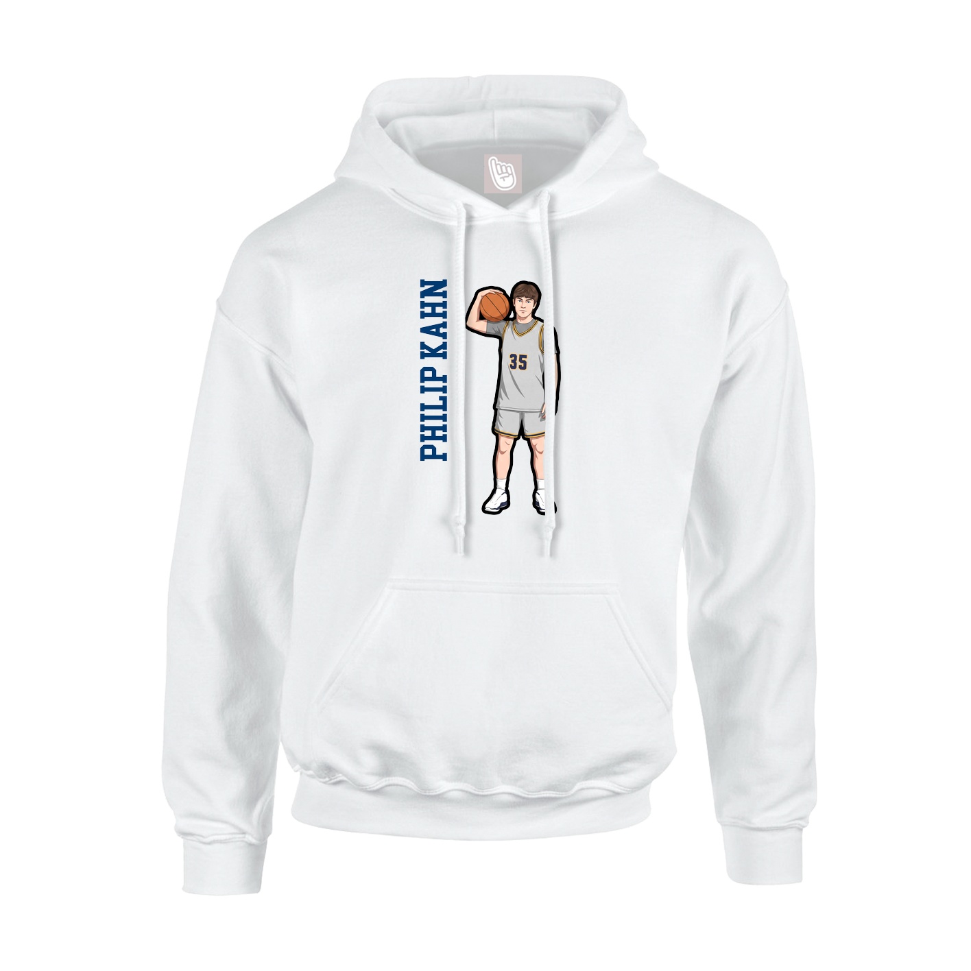 Hoodie — Name Vertical in White