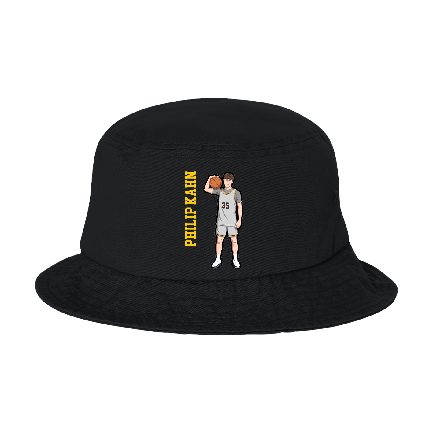 Bucket Cap — Name Vertical in Black