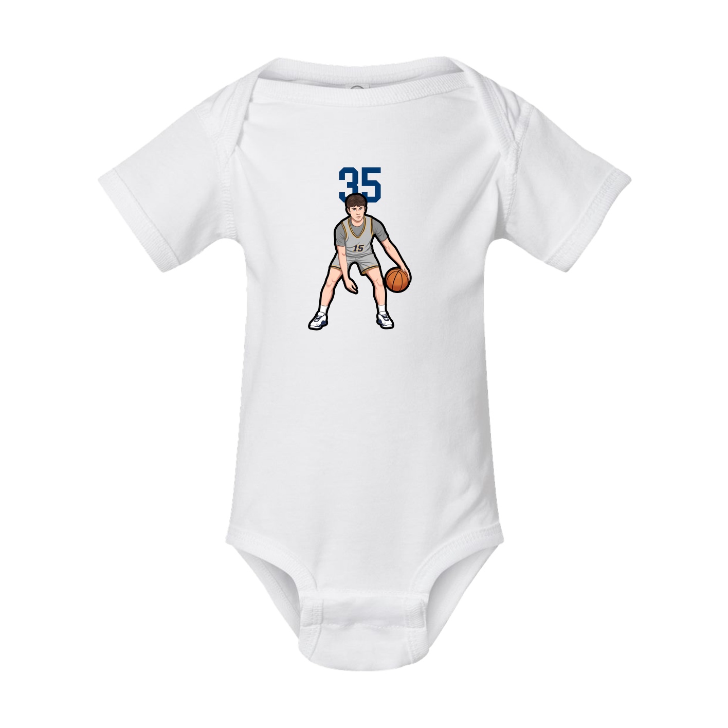 Baby Onesie — Number Top in White