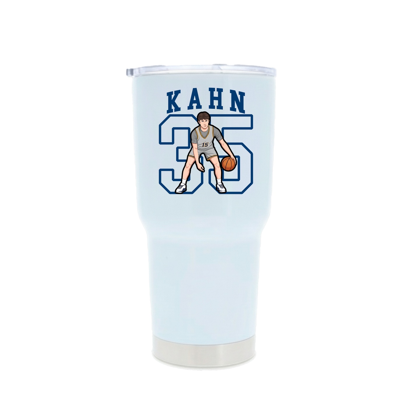 30oz Stainless Steel Tumbler — Shirsey in White