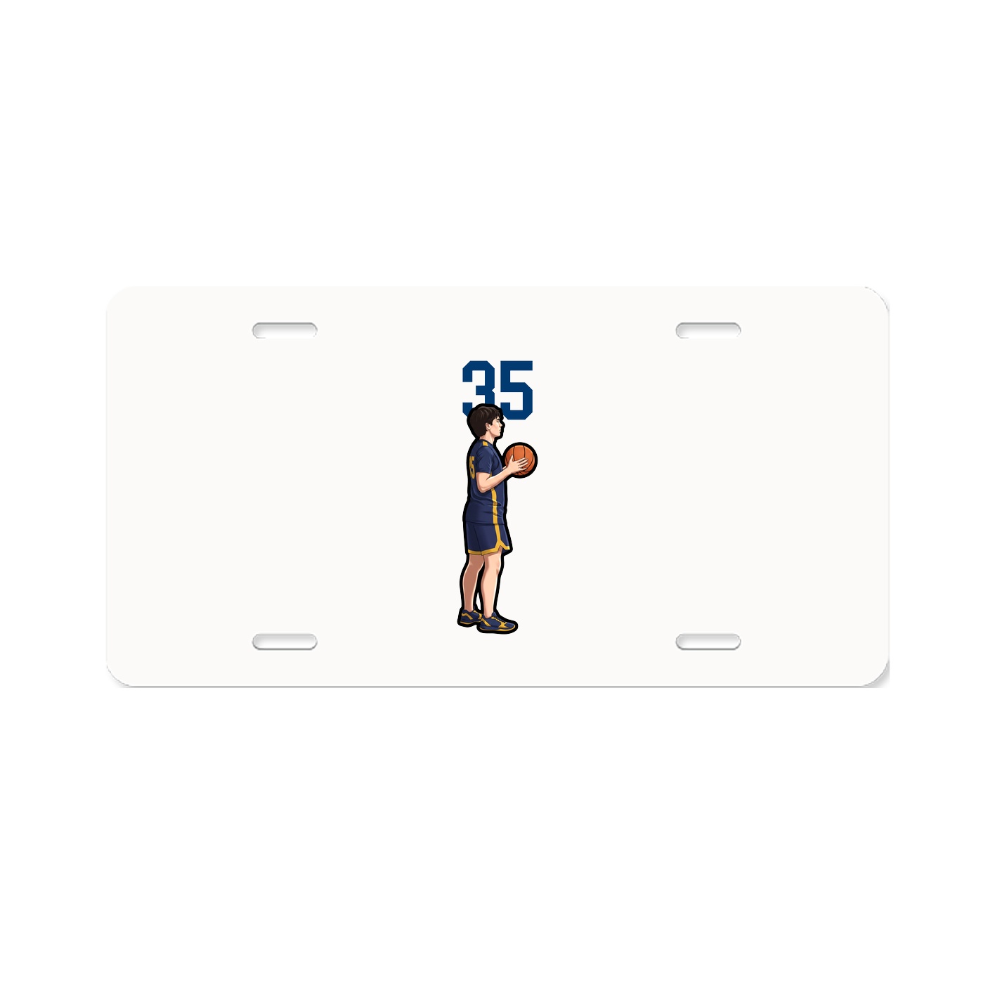 License Plate — Number Top in Classic