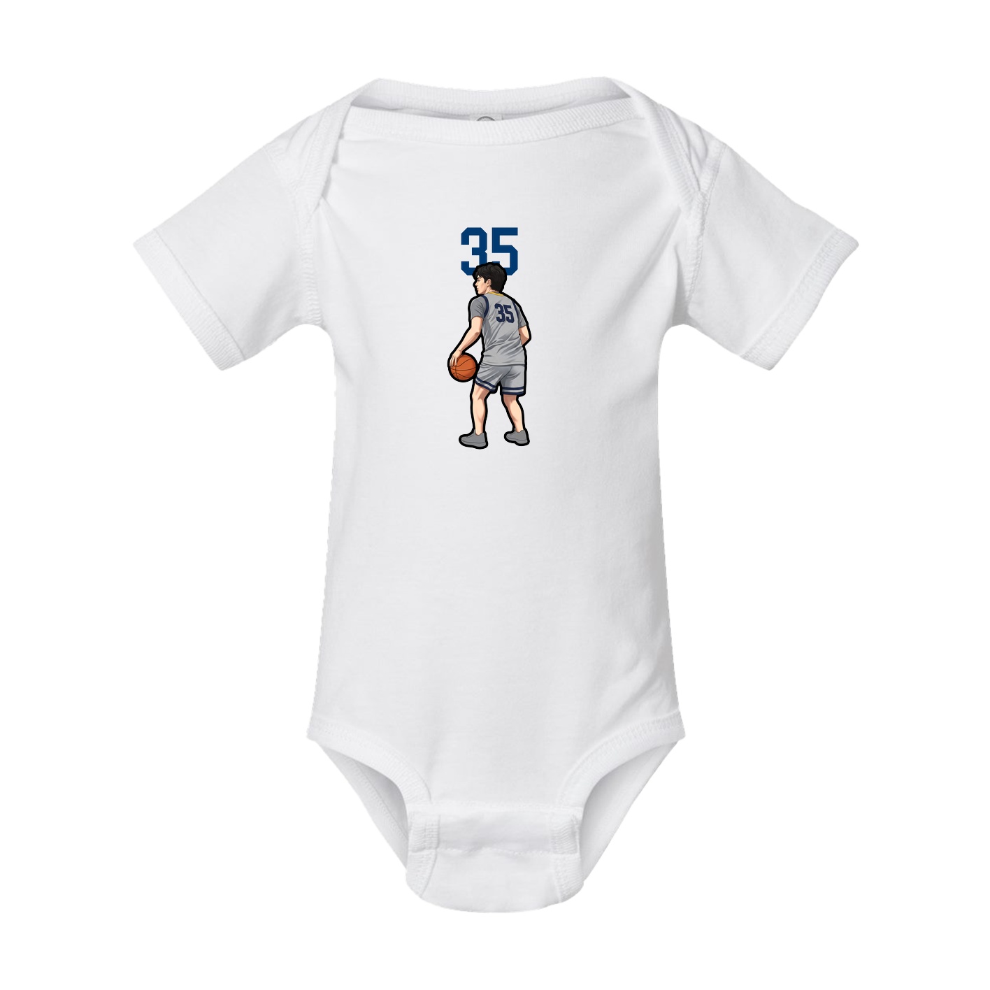 Baby Onesie — Number Top in White