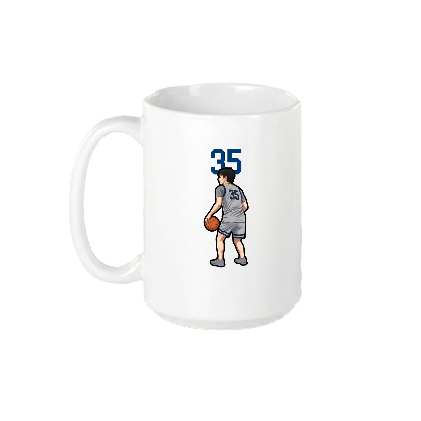 15oz Coffee Mug — Number Top in White