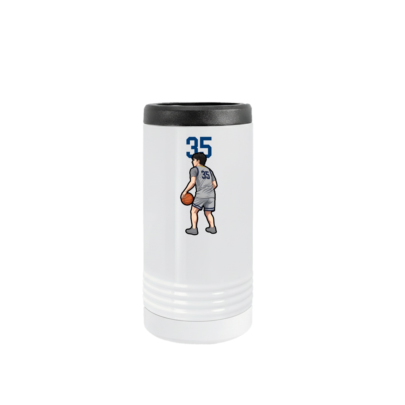 Slim Beverage Holder — Number Top in White
