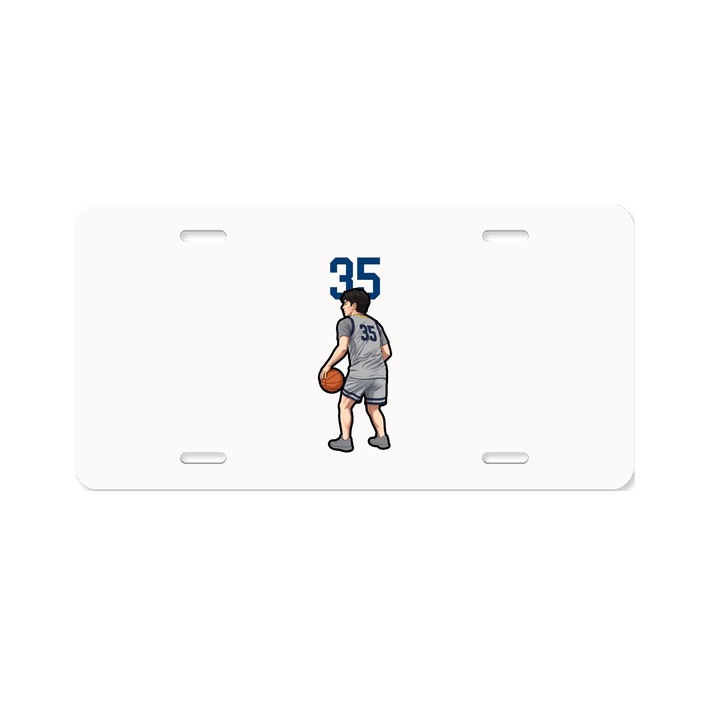 License Plate — Number Top in Classic