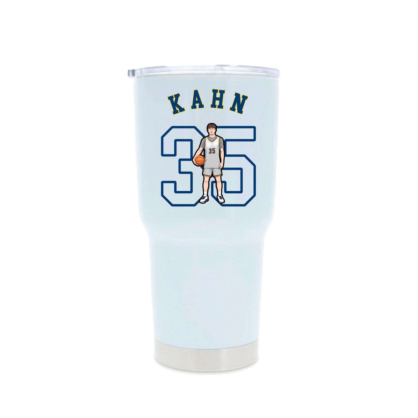 30oz Stainless Steel Tumbler — Shirsey Arch in White
