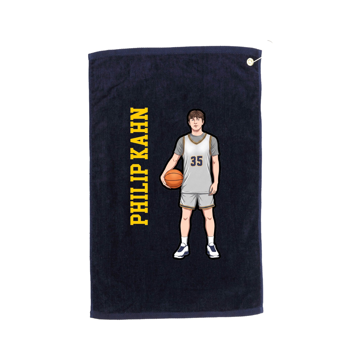 Golf Towel — Name Vertical in Navy