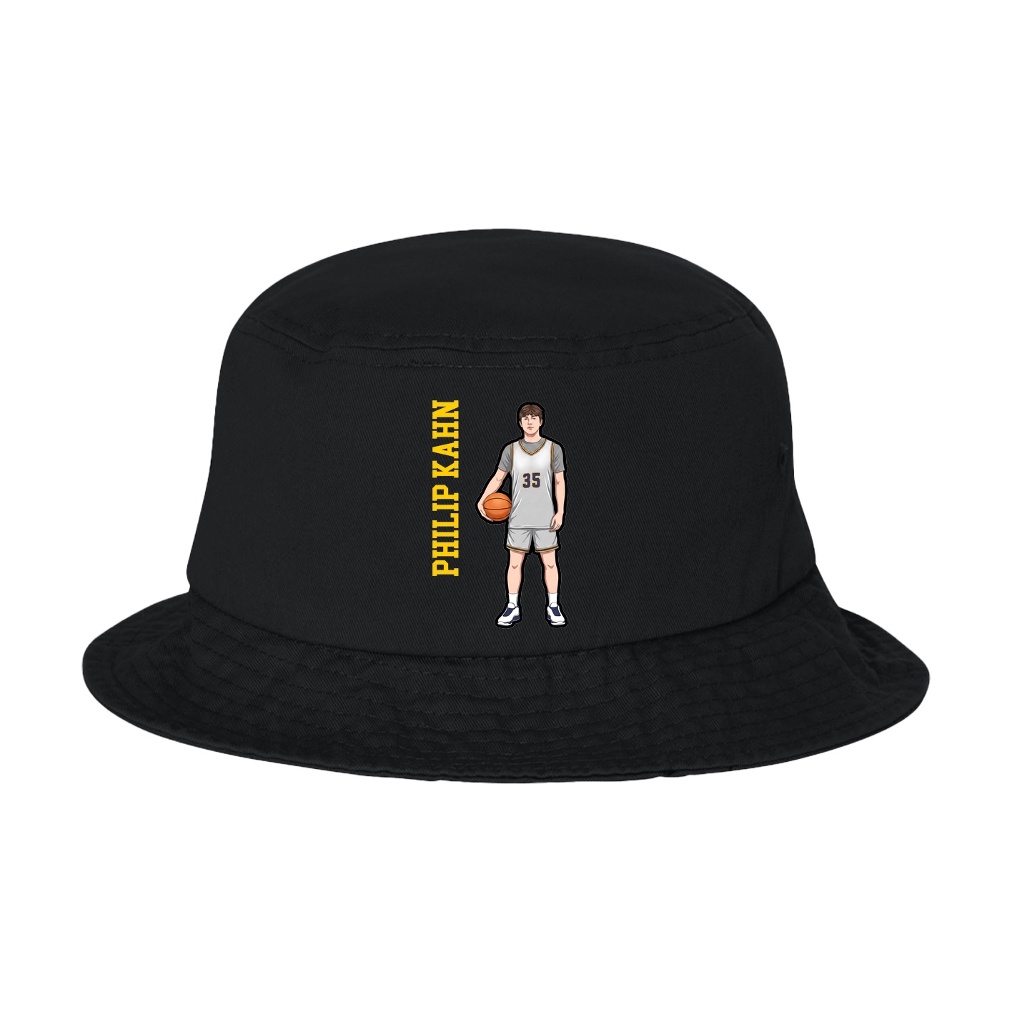 Bucket Cap — Name Vertical in Black
