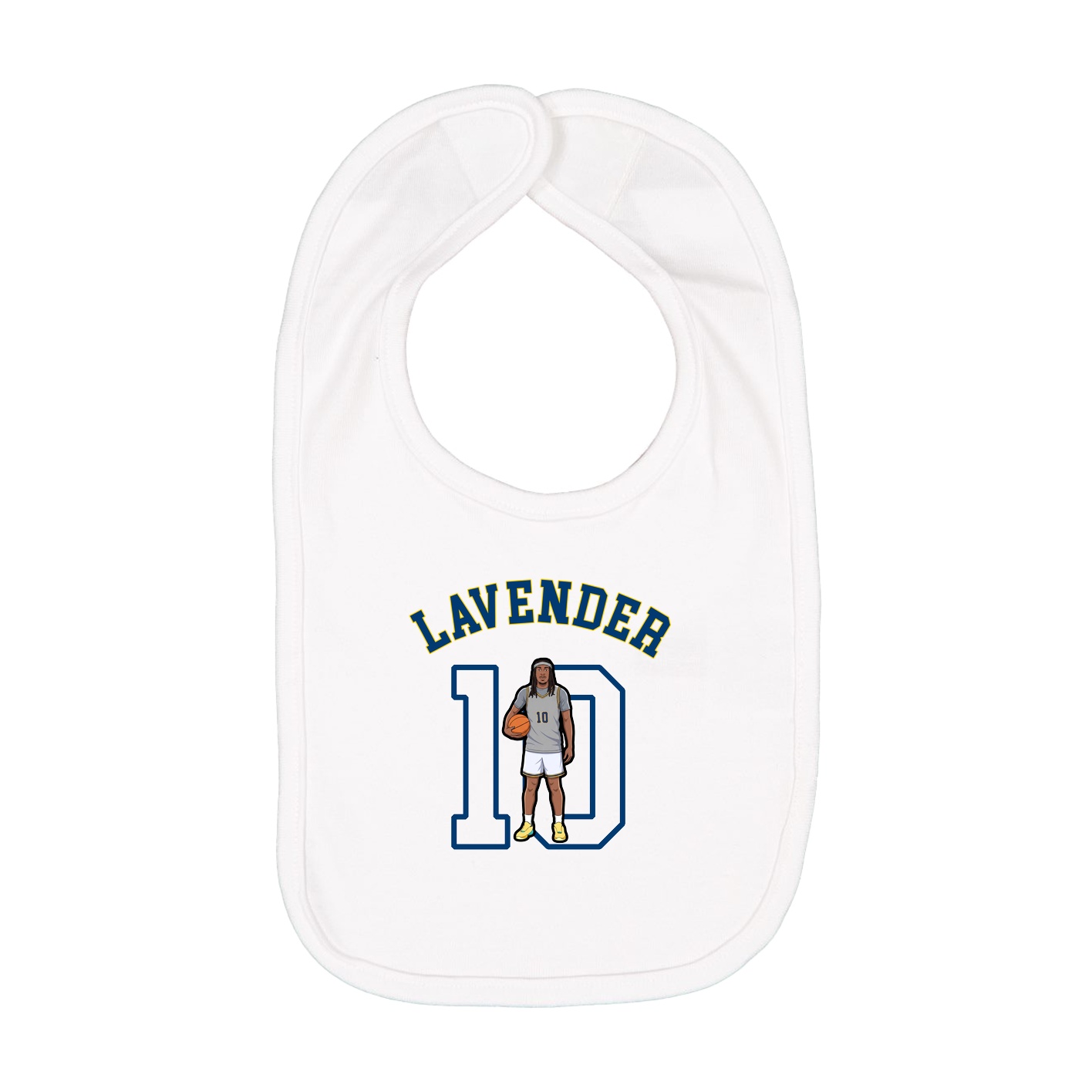 Infant Bib — Shirsey Arch in White
