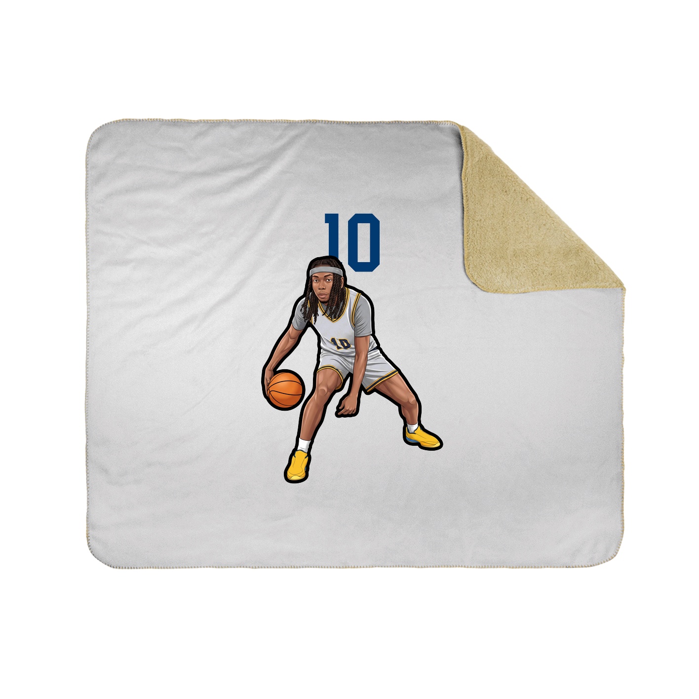 Throw Blanket — Number Top in White