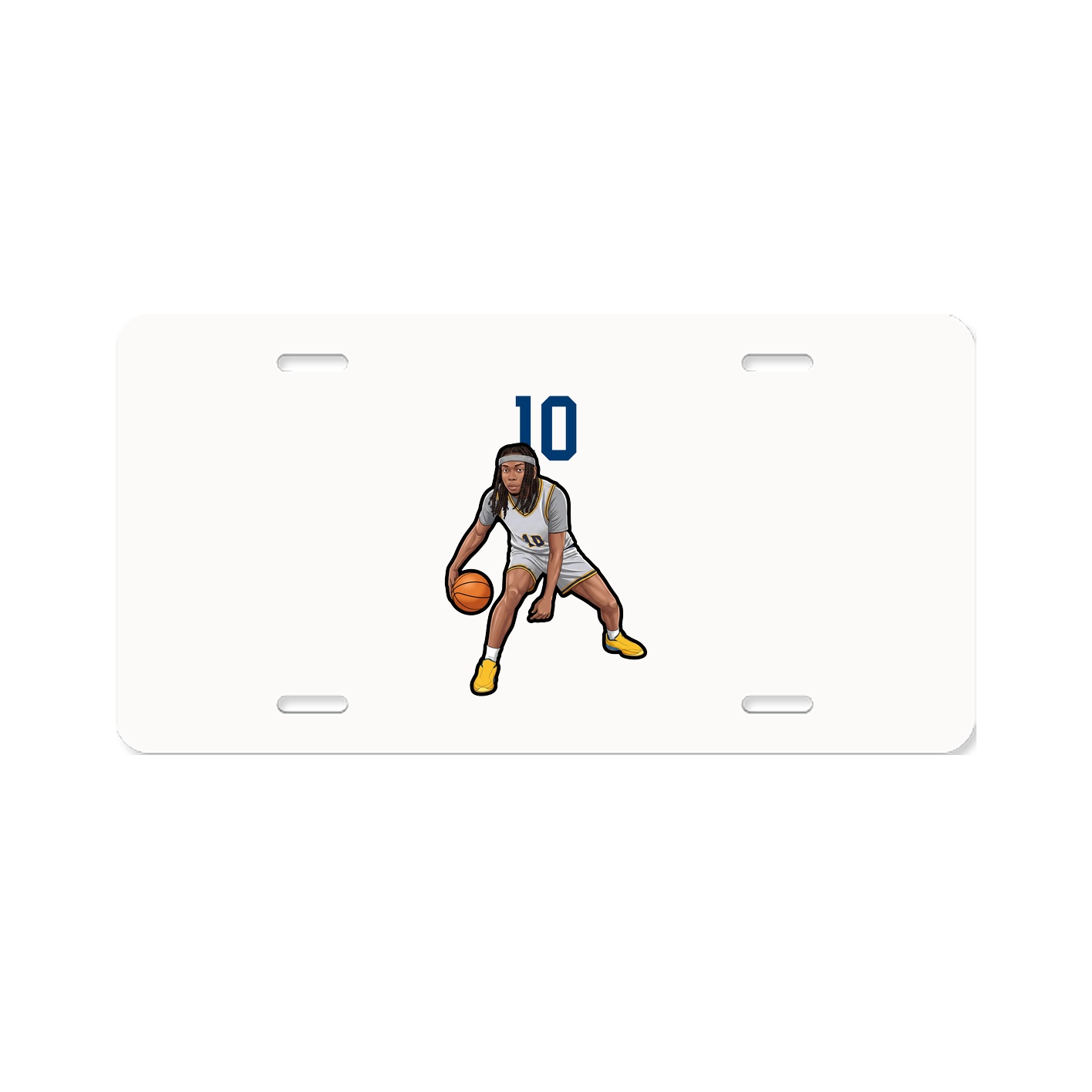 License Plate — Number Top in Classic