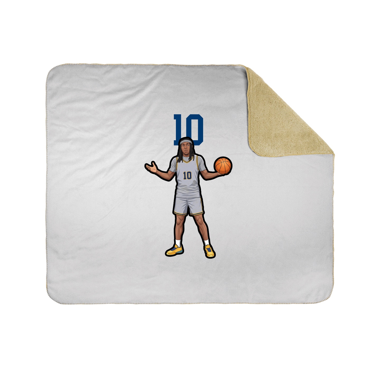 Throw Blanket — Number Top in White