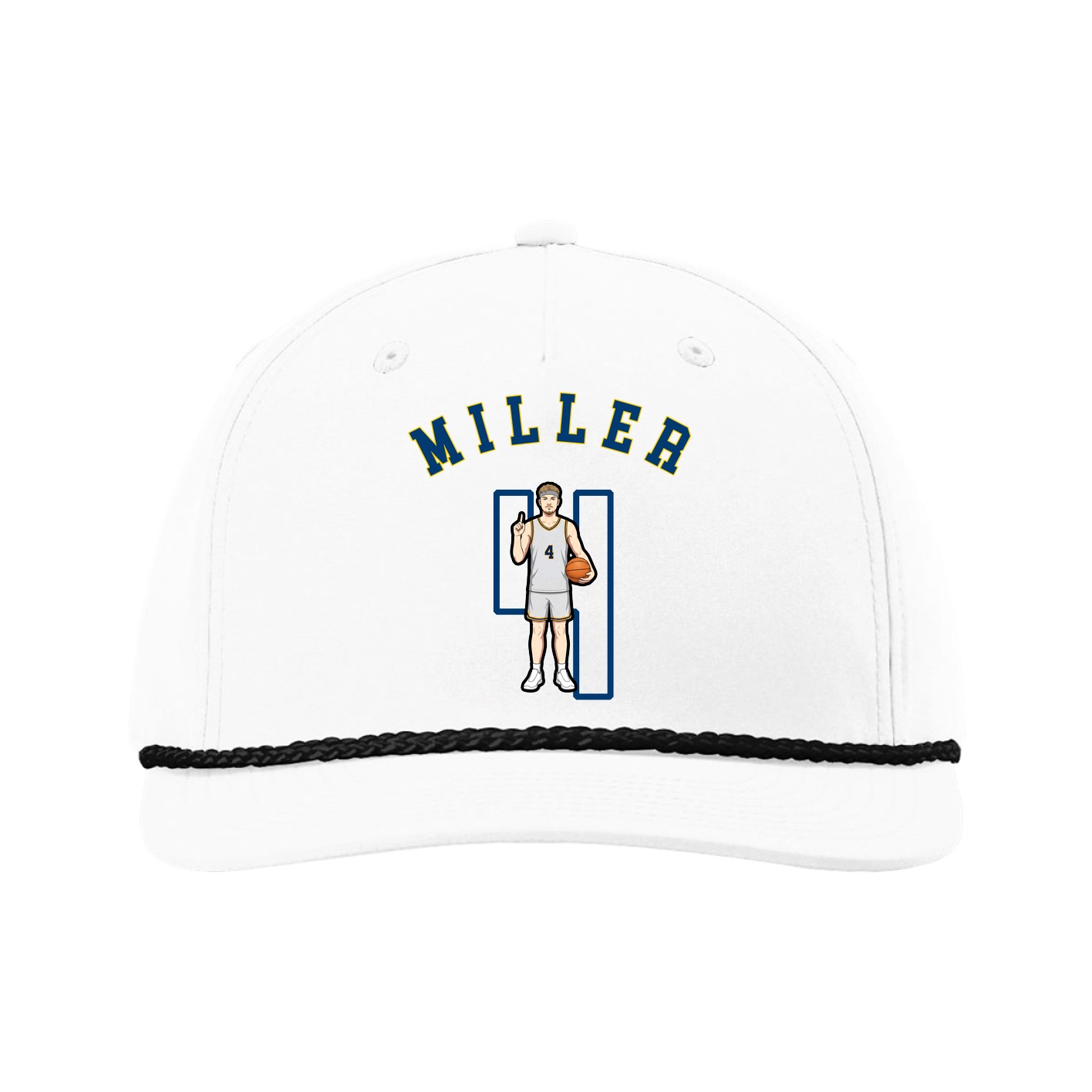Five-Panel Classic Rope Cap — Shirsey Arch in White