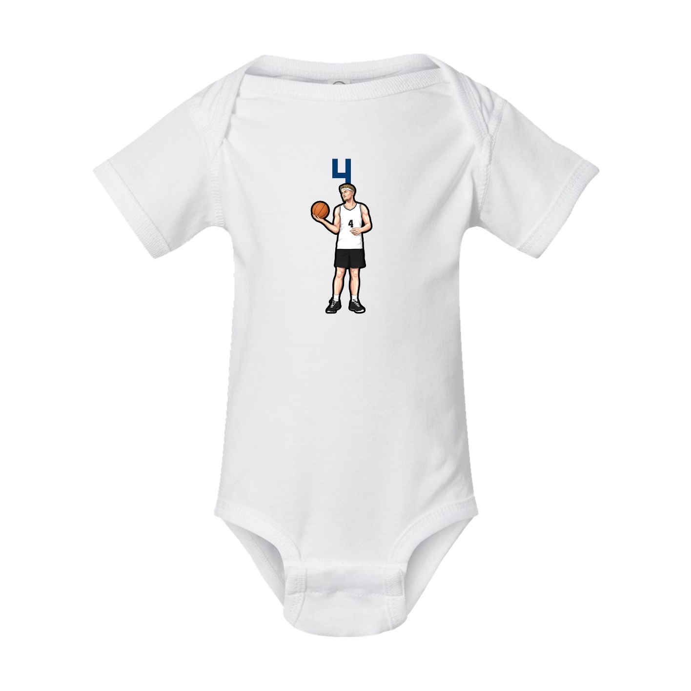 Baby Onesie — Number Top in White