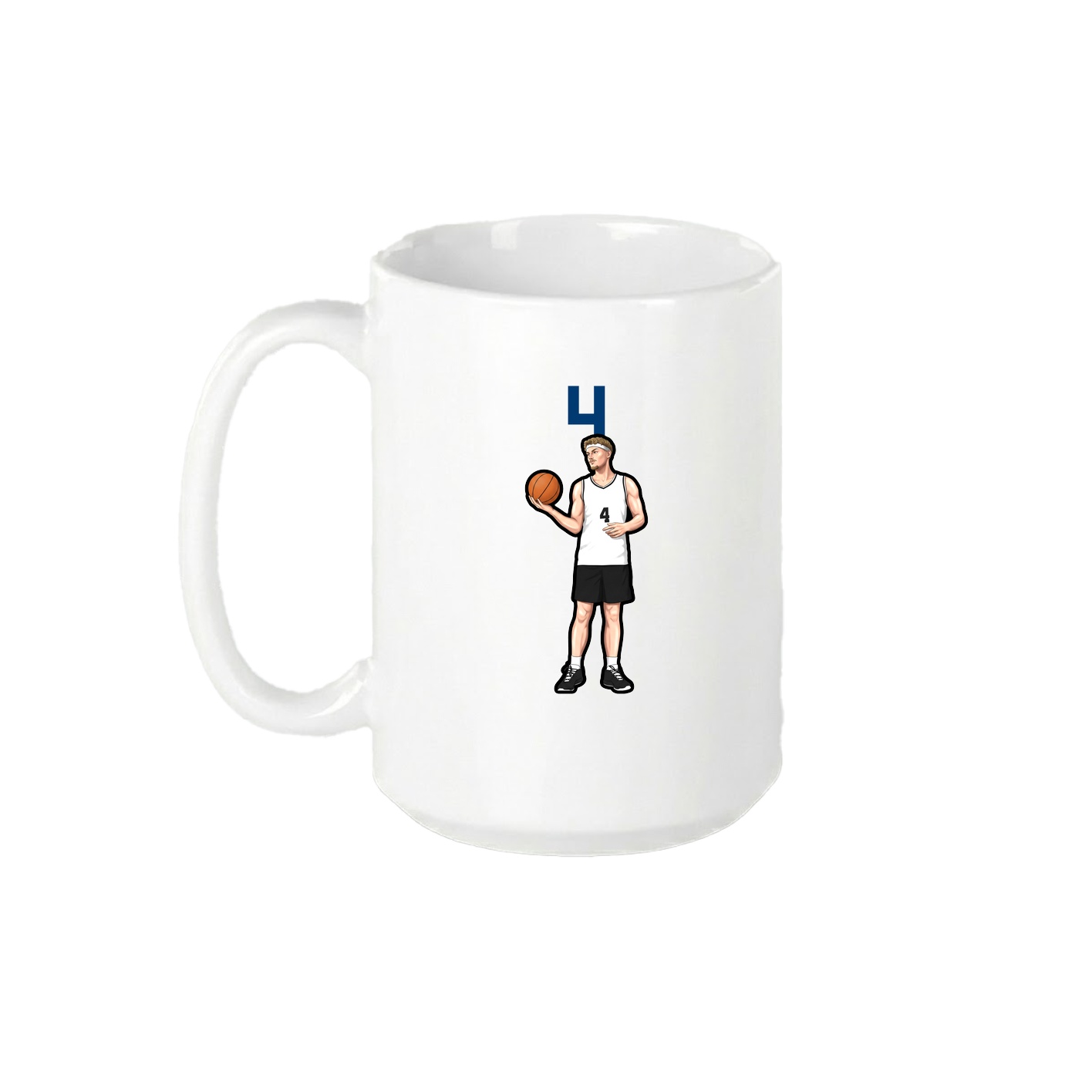 15oz Coffee Mug — Number Top in White