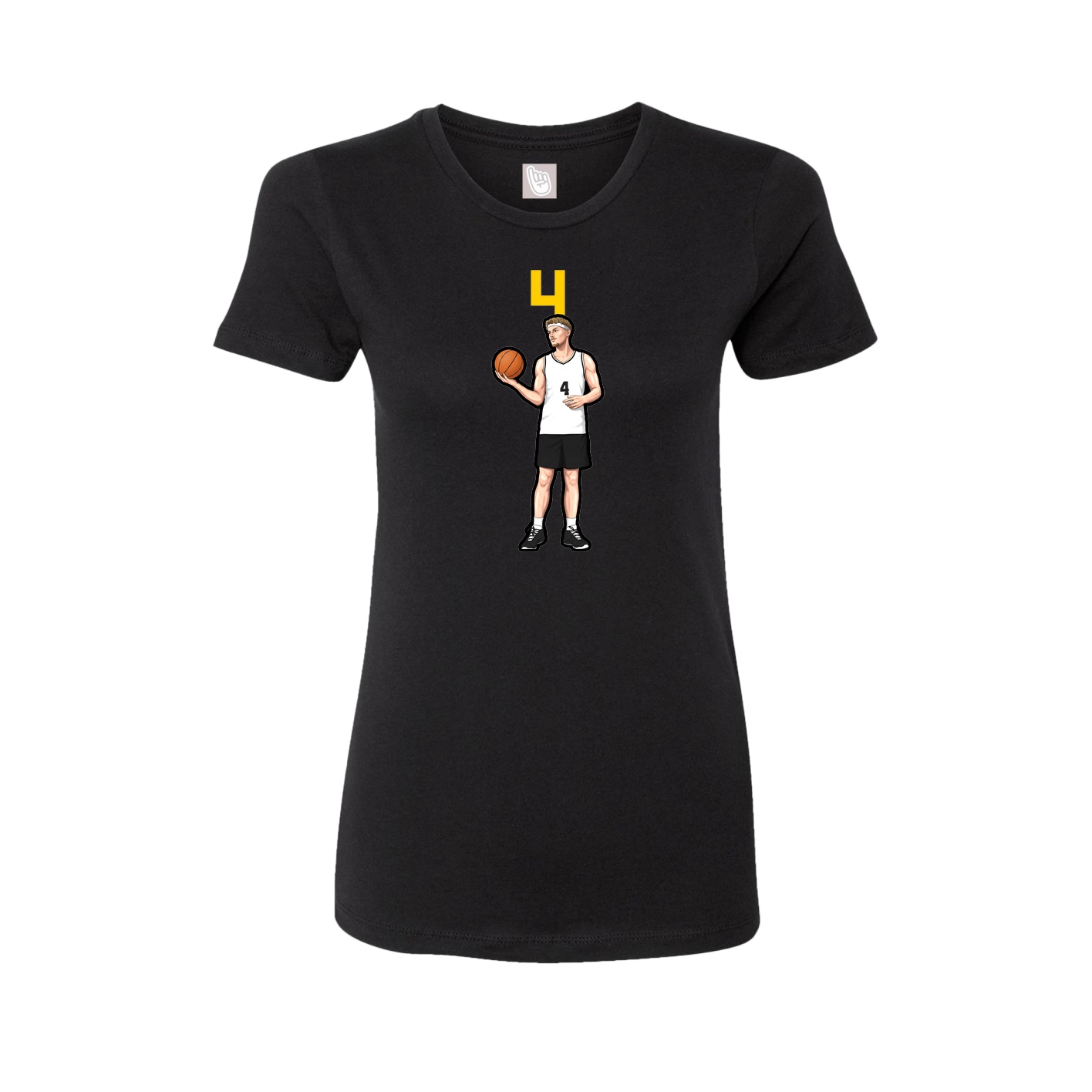 Womens Tee — Number Top in Black