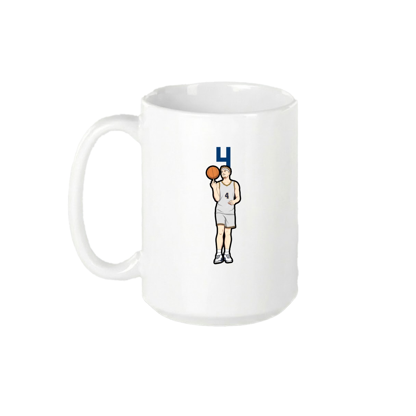15oz Coffee Mug — Number Top in White