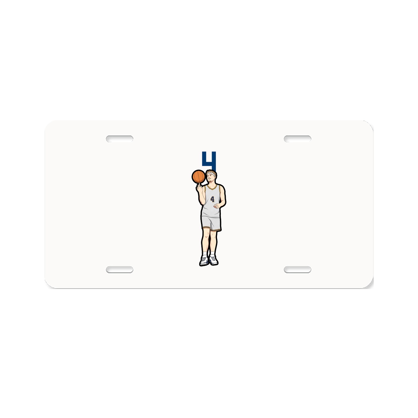 License Plate — Number Top in Classic
