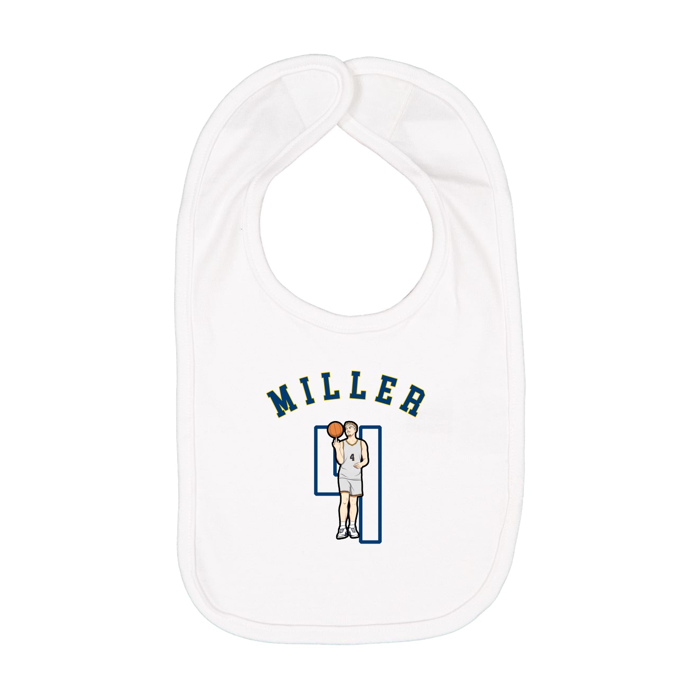 Infant Bib — Shirsey Arch in White