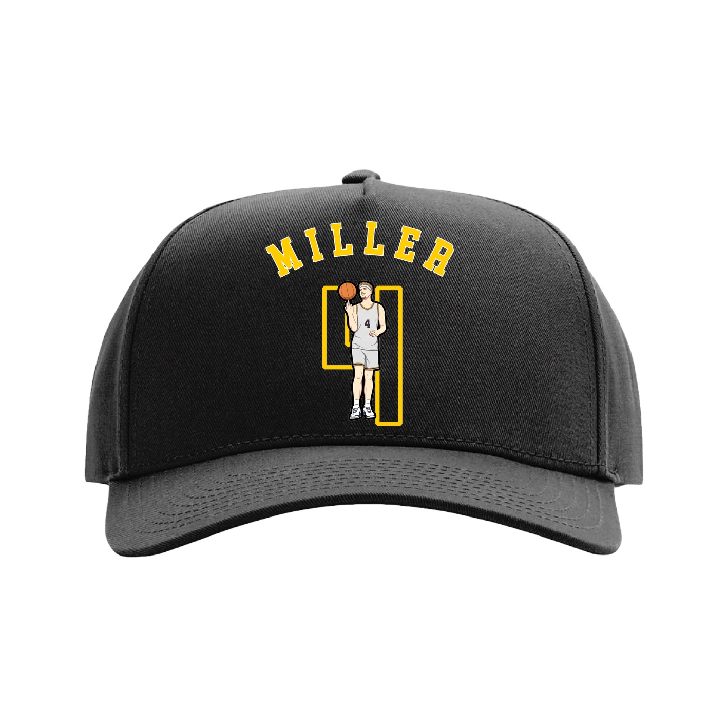Full Fabric Five-Panel Champ Cap — Shirsey Arch in Black