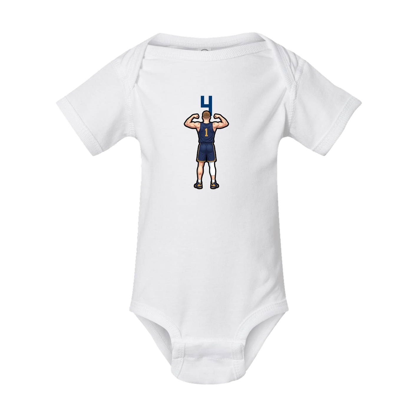 Baby Onesie — Number Top in White