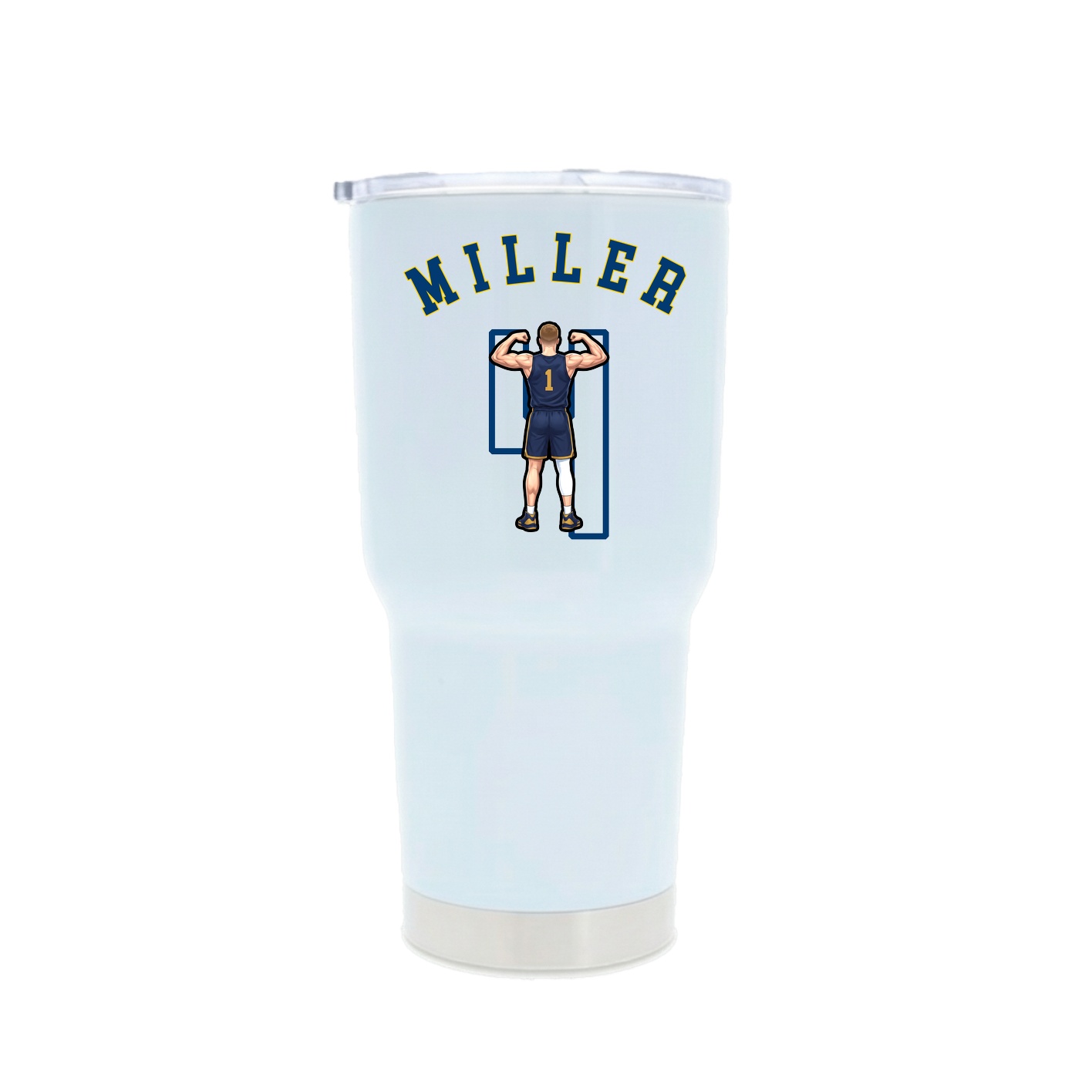 30oz Stainless Steel Tumbler — Shirsey Arch in White
