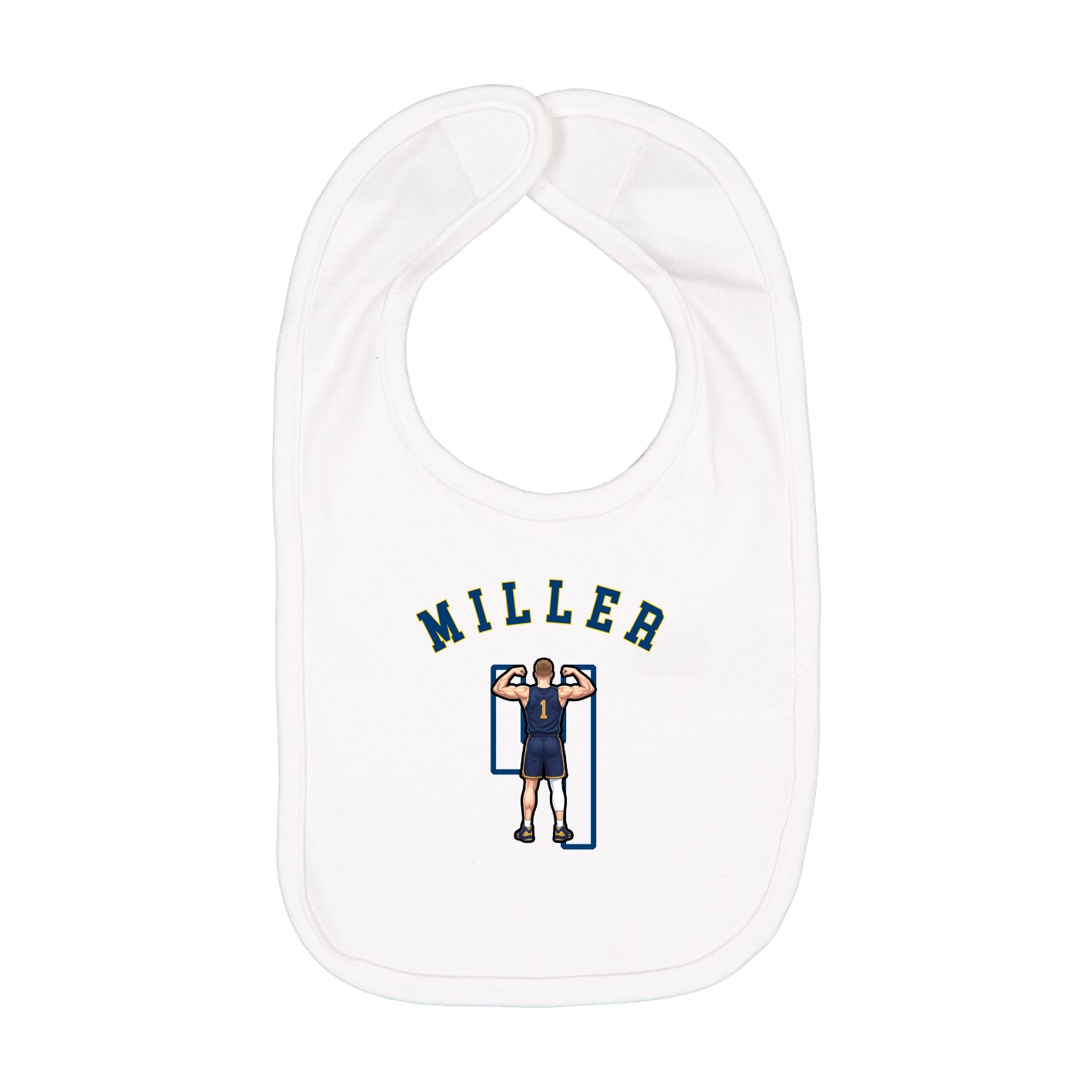 Infant Bib — Shirsey Arch in White
