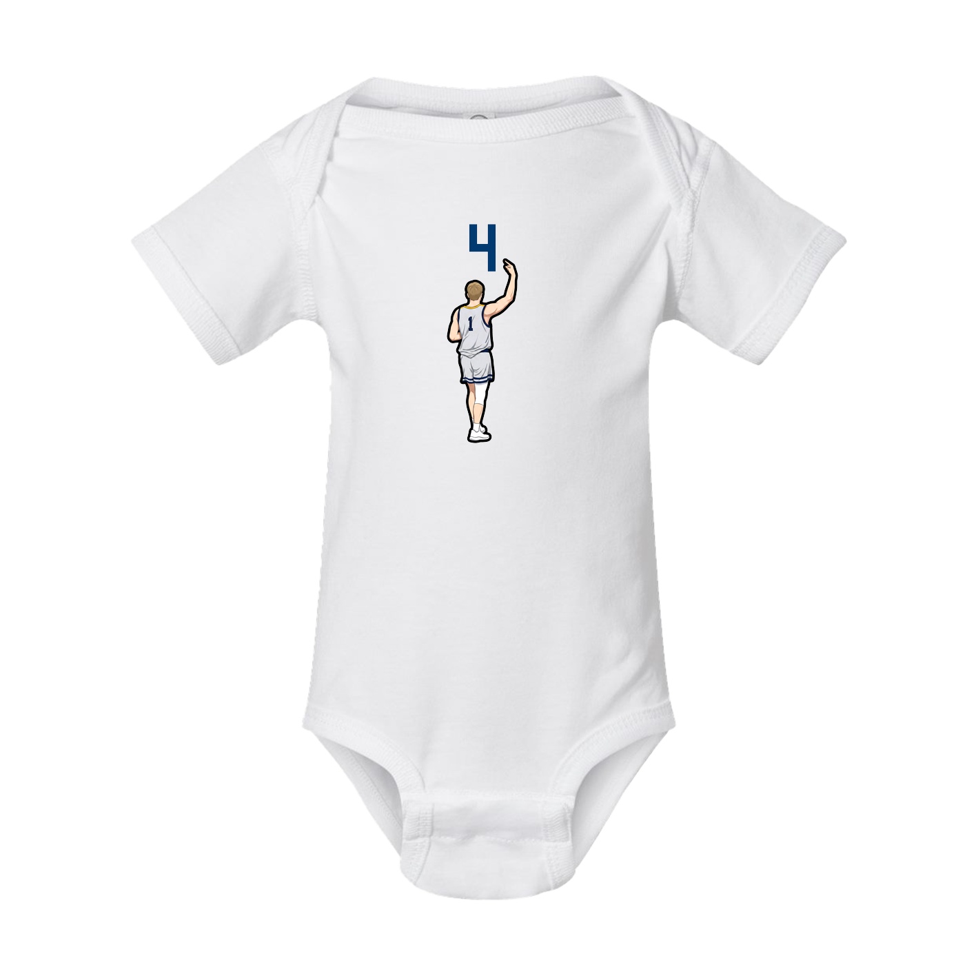 Baby Onesie — Number Top in White