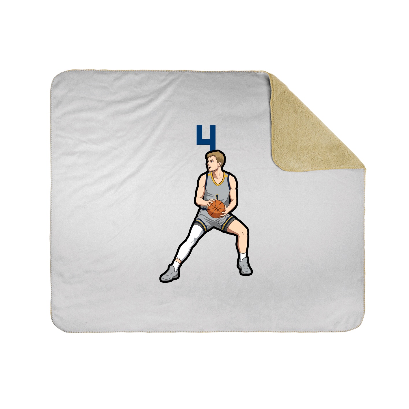 Throw Blanket — Number Top in White