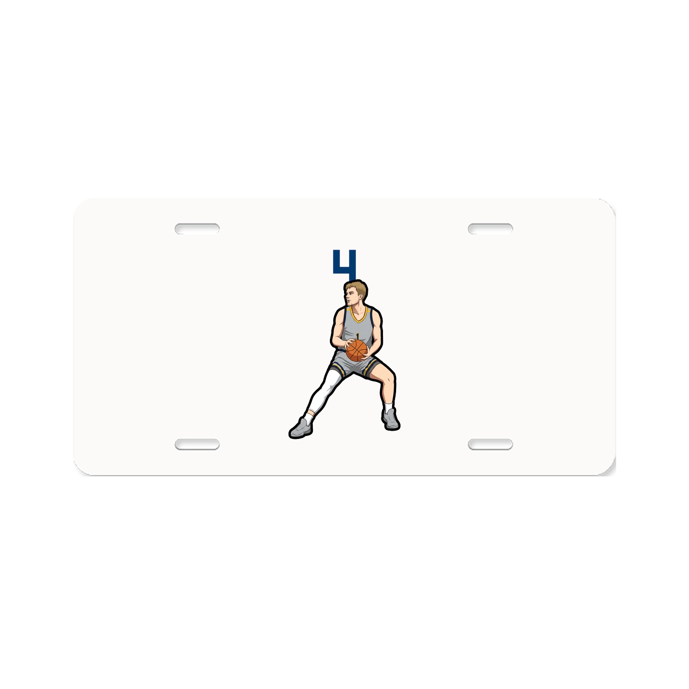 License Plate — Number Top in Classic