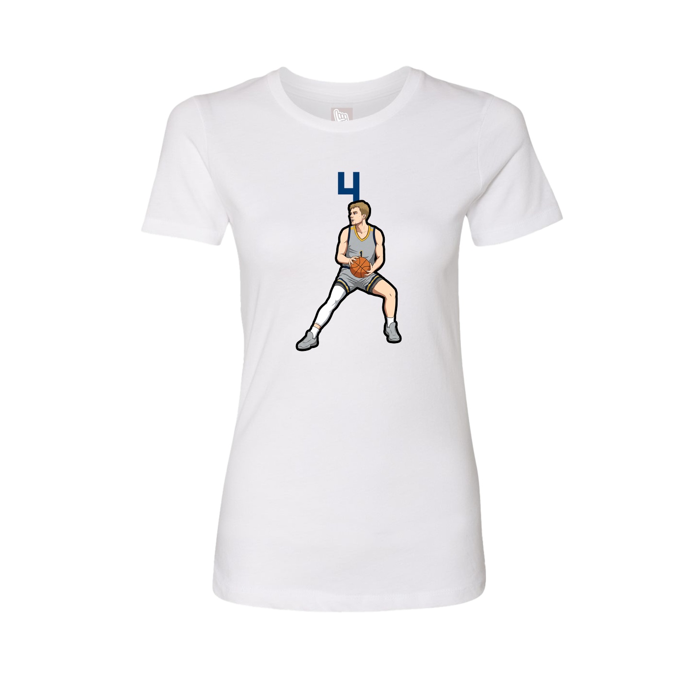 Womens Tee — Number Top in White