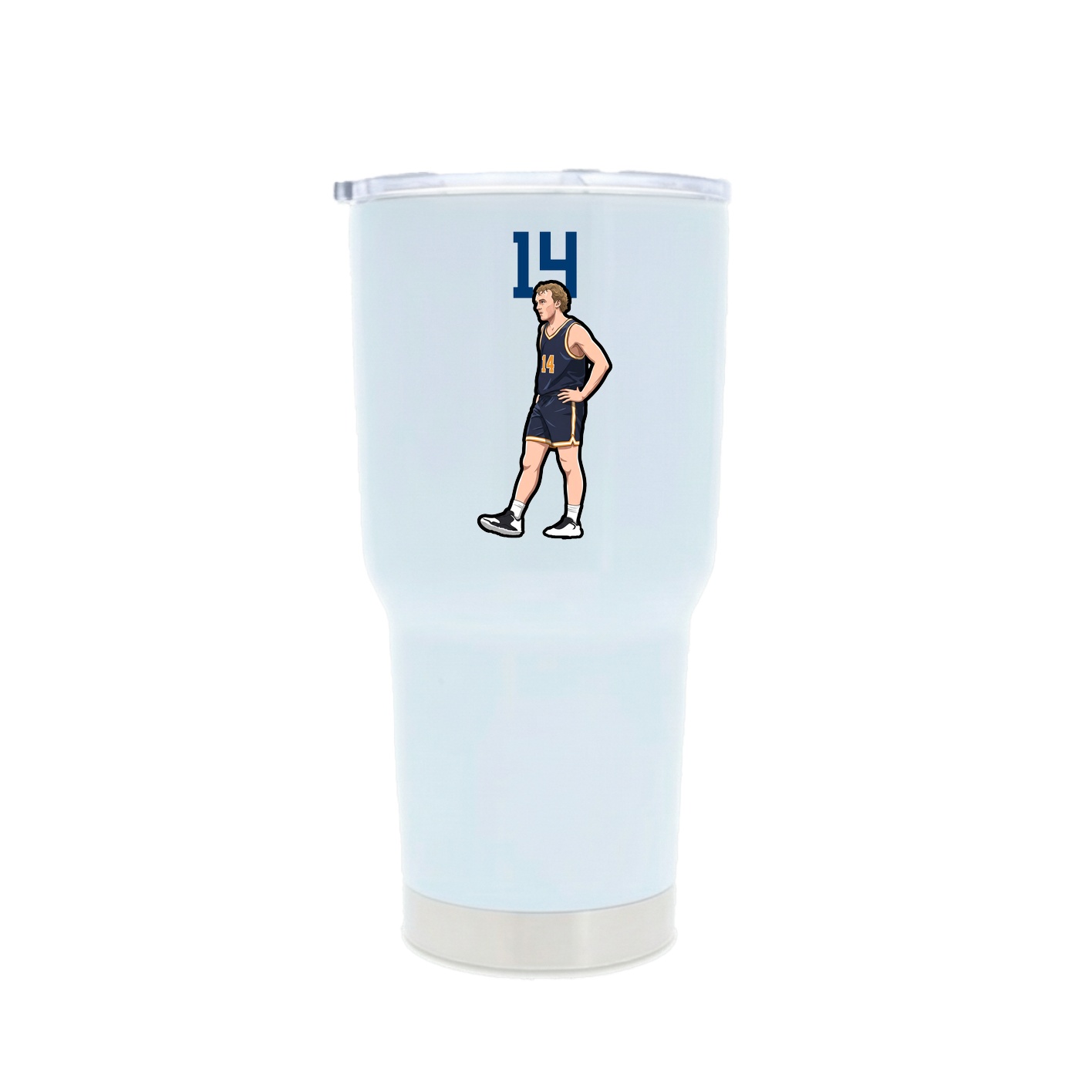 30oz Stainless Steel Tumbler — Number Top in White