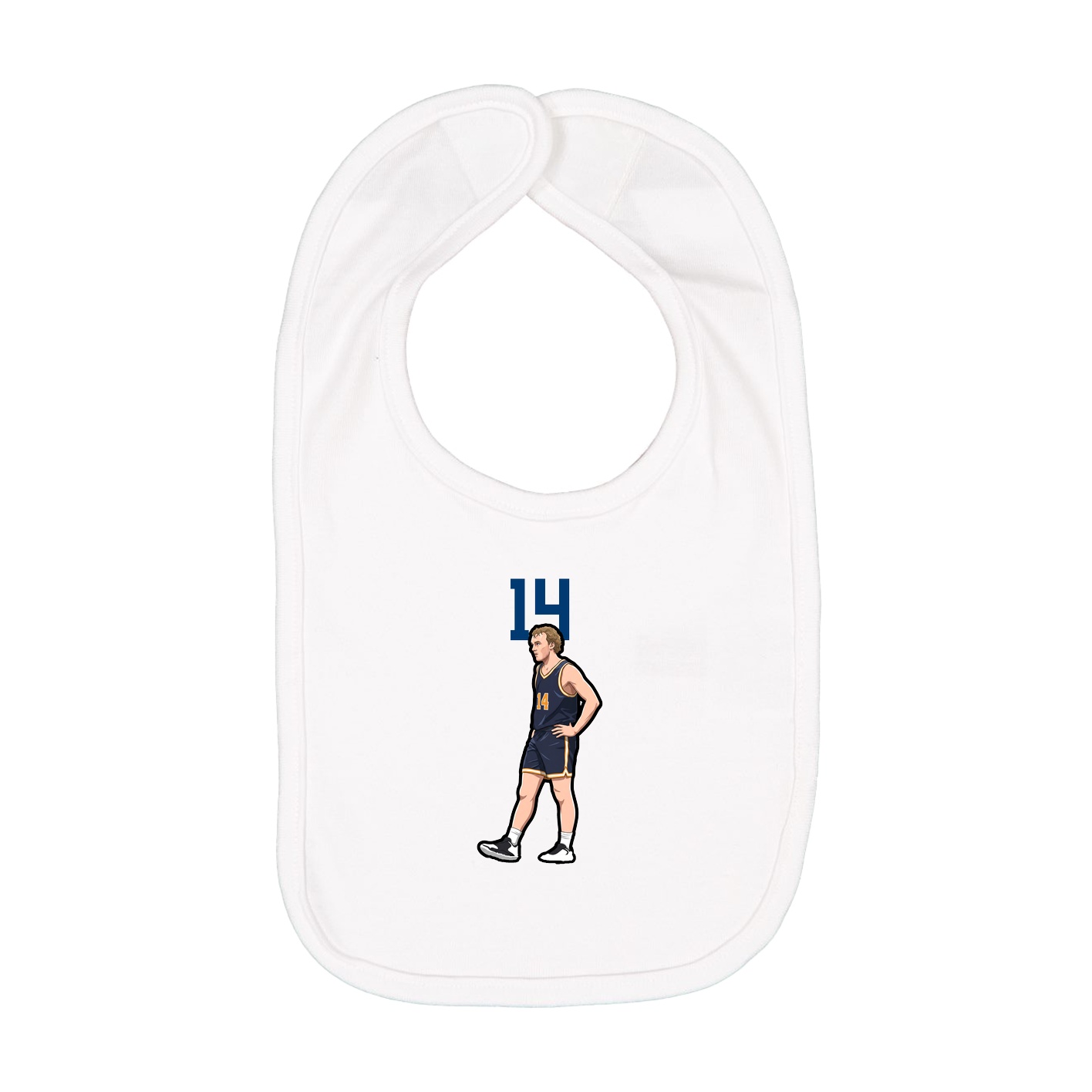 Infant Bib — Number Top in White