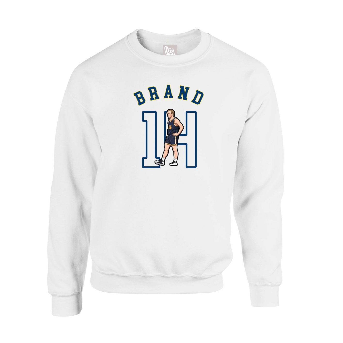 Fleece Crew — Shirsey Arch in White