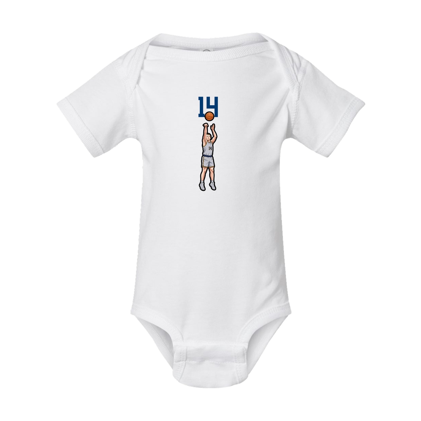 Baby Onesie — Number Top in White