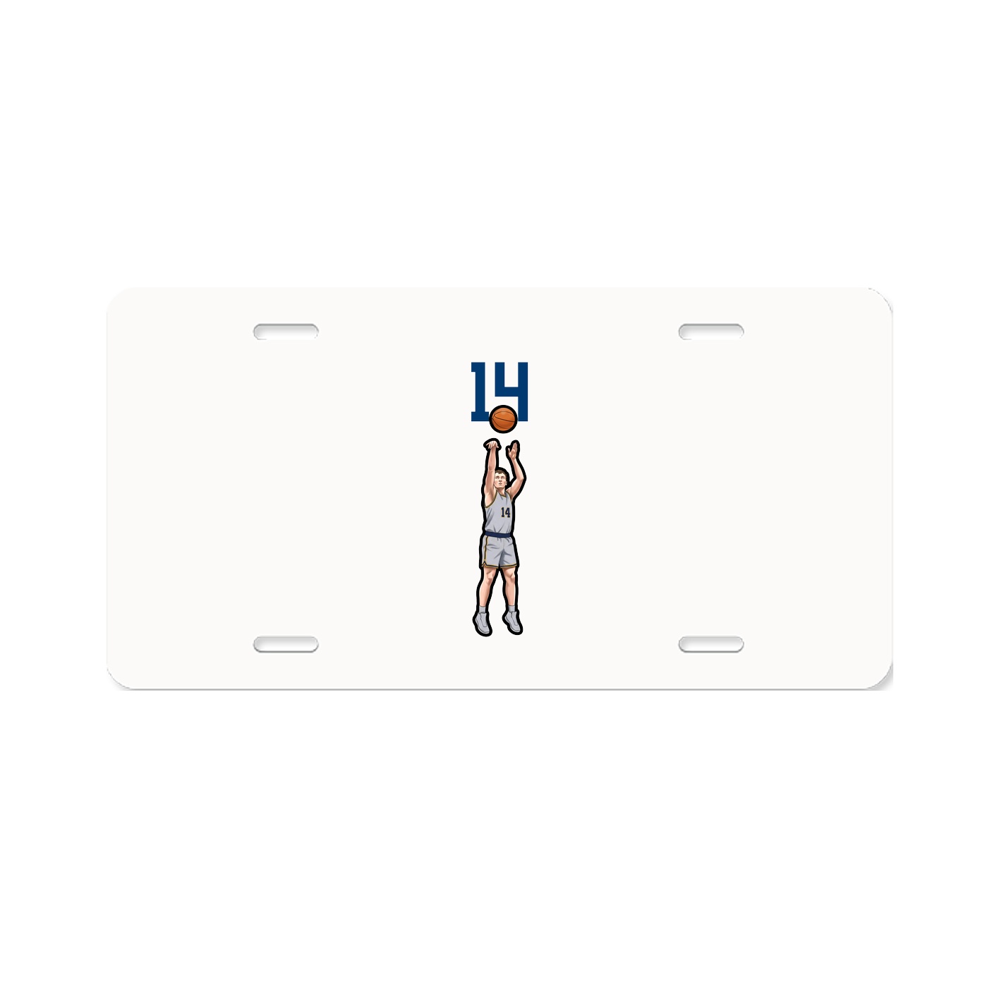 License Plate — Number Top in Classic