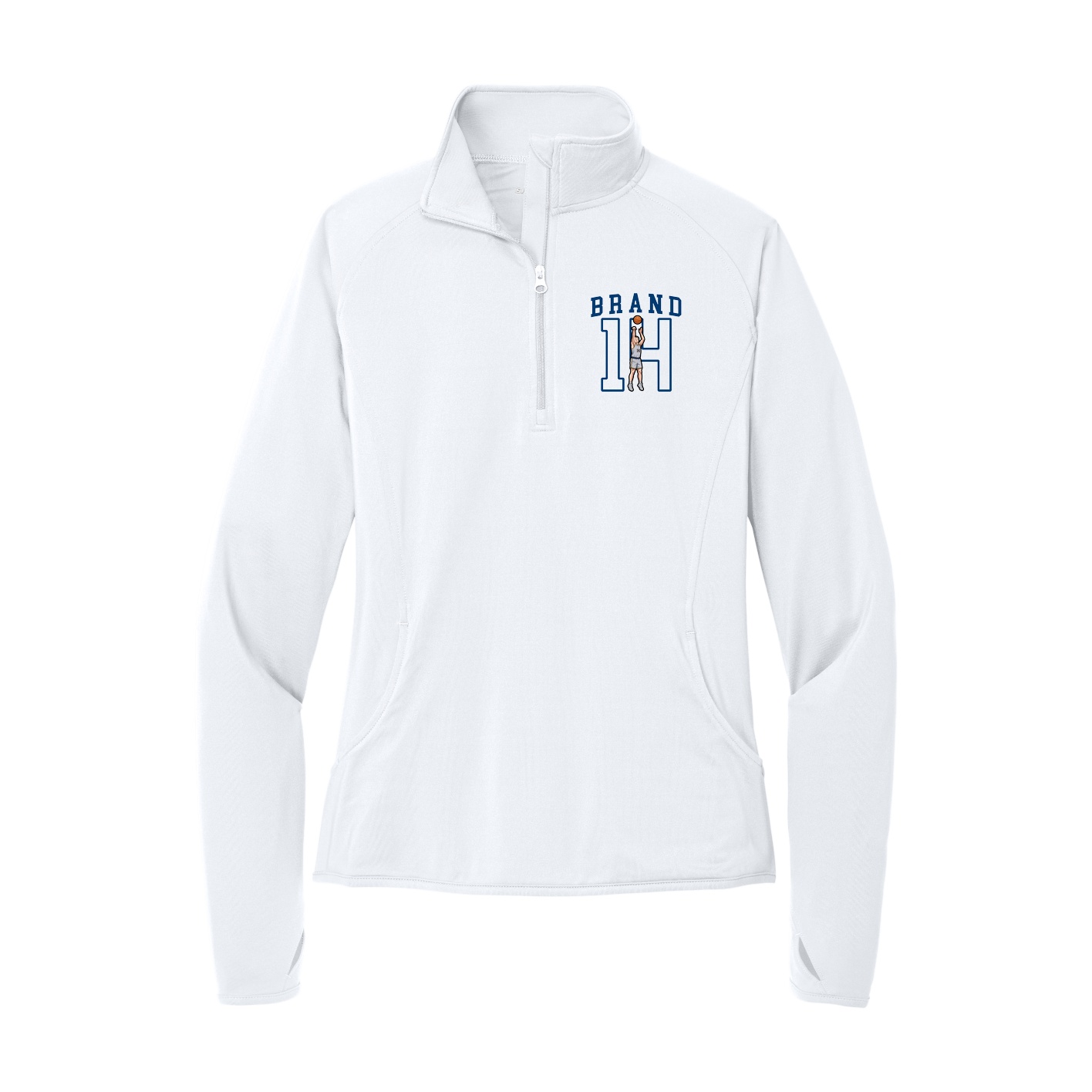 Women's Q-Zip Pullover — Shirsey in White