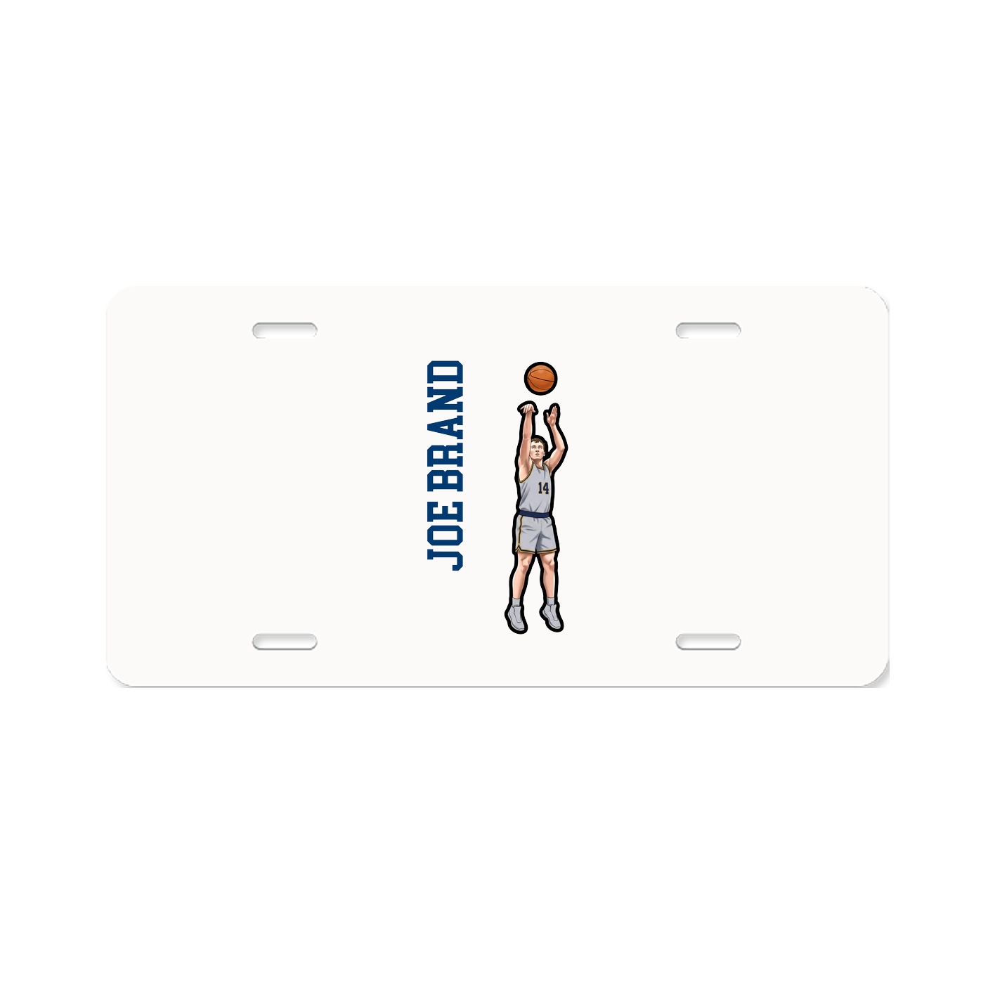 License Plate — Name Vertical in Classic