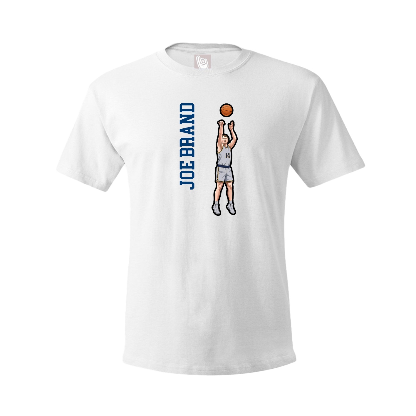 Tee — Name Vertical in White