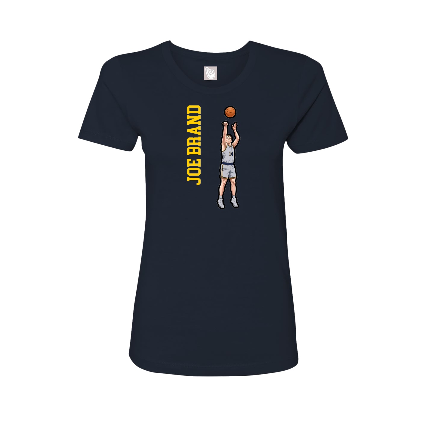 Womens Tee — Name Vertical in Navy
