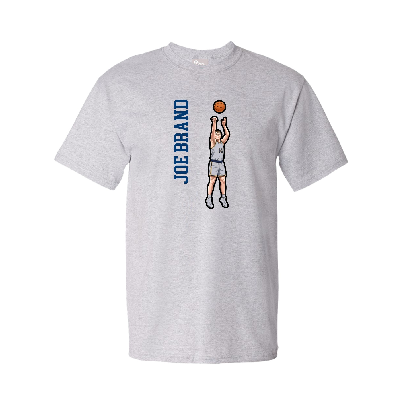 Youth Tee — Name Vertical in Grey